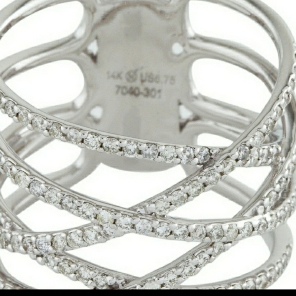 Diamond 14k White Gold Ring - Picture 2 of 4